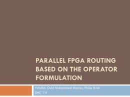 Parallel FPGA Routing based on the Operator Formulation