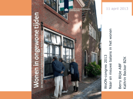 1 Wonen in ongewone tijden