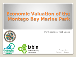 Economic Valuation of the Montego Bay Marine Park