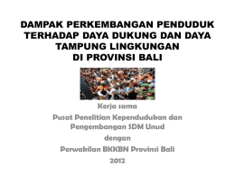 Materi Rakerda 2013 Perwakilan BKKBN Prov. Bali