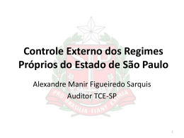 Dr. Alexandre Sarquis - Controle do TCESP nos RPPS