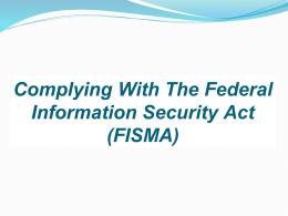 Complying with FISMA