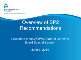View Mike`s Presentation: SP2 - American Water Works Association
