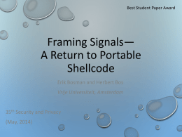 Framing Signals*A Return to Portable Shellcode