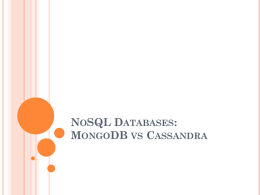 NoSQL Databases: MongoDB vs Cassandra