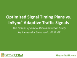 Traffic Signal Timing Plans vs. InSync® Adaptive Signals