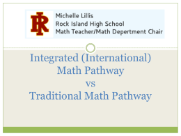 Integrated vs. Traditional Pathway