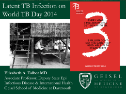Elizabeth A. Talbot MD - New England TB Consortium