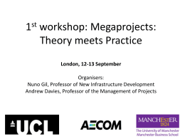 Megaprojects: Theory meets Practice