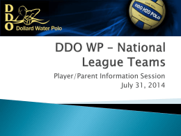 DDO WP * National League Teams