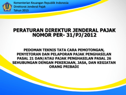 PPh Pasal 21 - Direktorat Keuangan