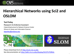 Hierarchical Networks using Sci2 and OSLOM Ted Polley