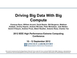 Driving Big Data With Big Compute