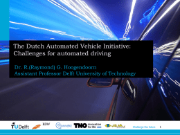 Challenges for automated driving
