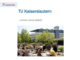 Allgemeine TU-Präsentation für Schüler