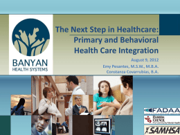Primary and Behavioral Health Care Integration (PPT)