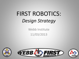 FIRST ROBOTICS Design Strategy