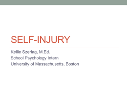 Self Injury - Framingham Public Schools