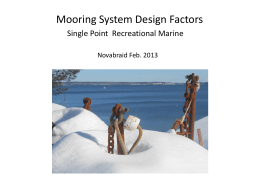 Mooring System Design Factors