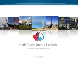 Snubbing - High Arctic Energy Services