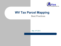 WV Tax Parcel database design