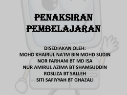 PENAKSIRAN PEMBELAJARAN