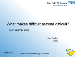 Department Presentation Title - Sheffield Children`s NHS