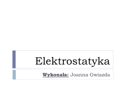 Elektrostatyka - Gimnazjum Maciejowice