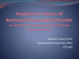 Analysis on Causes of Antisocial Personality Disorder on the Basis