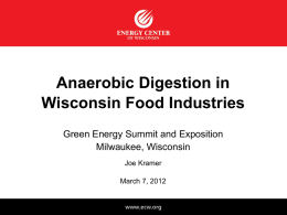 Anaerobic Digestion in Food Industries