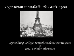 French Student Scholar Showcase 2014