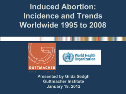 Abortion trends in Europe, 1995 to 2008