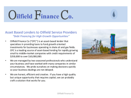 FBCP - Oilfield Finance Company