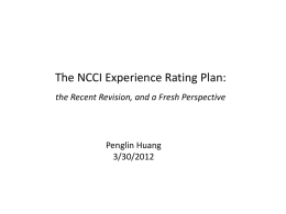 The NCCI revised expereince rating plan viewed from a fresh