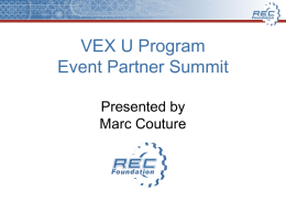 VEX U - Robotics Education & Competition Foundation
