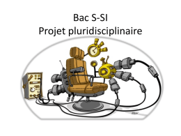 Bac S-SI Projet pluridisciplinaire