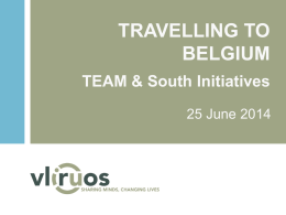 Travelling to Belgium - VLIR-UOS
