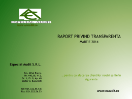 Raport Transparență 2013
