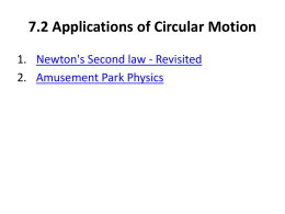 7.2 Applications of Circular Motion
