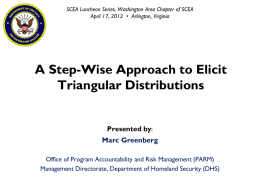 A Step-Wise Approach to Elicit Triangular Distributions - ICEAA