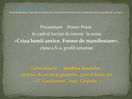 Prezentarea Power Point, "Criza imperiului roman"