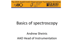 Basics of Spectroscopy