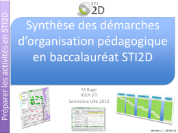 Les s&eacute;quences de formation transversales en - Site Sti@ac
