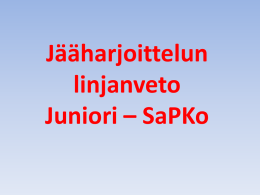 Jääharjoittelun linjanveto SaPKo - Juniori