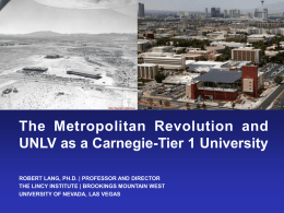 The Metropolitan Revolution and UNLV as a Carnegie