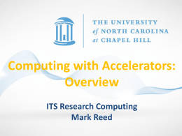 Computing with Accelerators