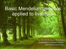 Basic Mendelian genetics applied to livestock