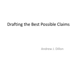 Drafting the Best Possible Claims