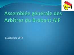 Assemblée générale des arbitres du Brabant 2014 _ V3