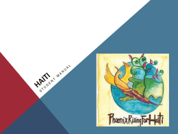 Phoenix Rising for Haiti Student Manual